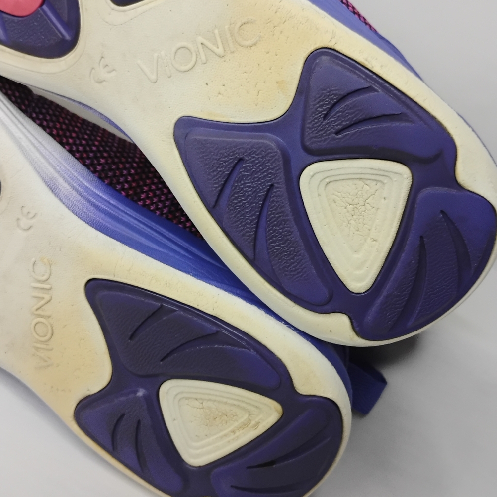 Women's Size 6.5 Vionic ADLEY Purple Pink Sneakers Gym Trainers Support Lace Up - Picture 14 of 16